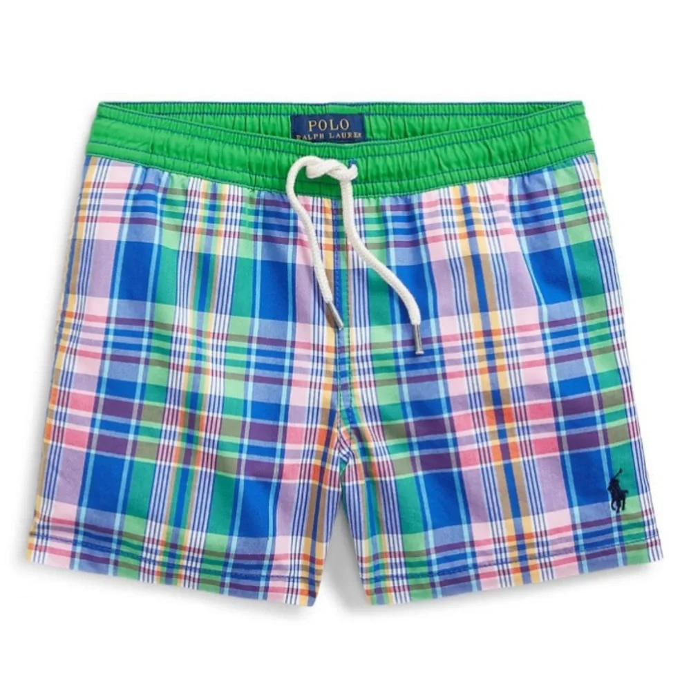 Ralph Lauren Traveler Plaid Swim Trunk